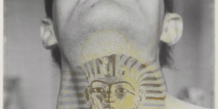 ION GRIGORESCU Autoportrait avec Tutankhamon 60x50cm