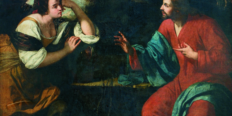 Artemisia Gentileschi Cristo e la samaritana al pozzo Ante 1637 Olio su tela, cm 267,5 x 206 Collezione privata © Collezione Privata