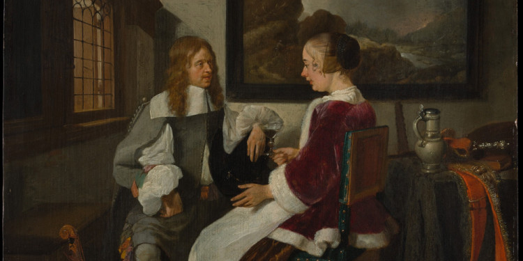 Quirijn van Brekelenkam Conversatione sentimentale, 1661/1662 ca. Olio su tavola, 41.3 x 35.2 The Metropolitan Museum, New York