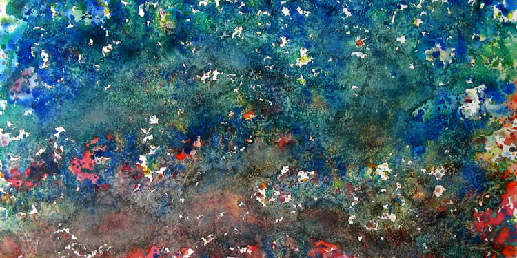 "Sogno sull'Almone" by Qinggang Xiang - pittura su carta, cm 50 x 70, 2014 - presso studio.ra